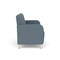 Lesro Siena Lounge Reception 2 Seat Tandem Seating No Center Arm, Brushed Steel, RF Serene Upholstery SN2101 - alternate 3